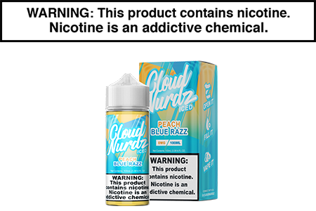 PEACH BLUE RAZZ ICED BY CLOUD NURDZ